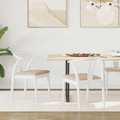 Silla De Comedor 2 Uds. Madera De Caucho Sólido