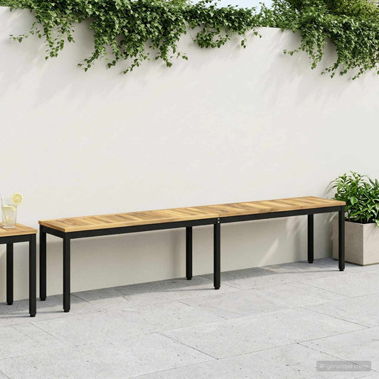 Banco De Jardín Madera De Acacia Sólida