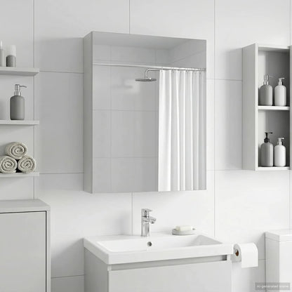 Armario Con Espejo De Baño Con Estante 50 X 14,5 X 70 Cm