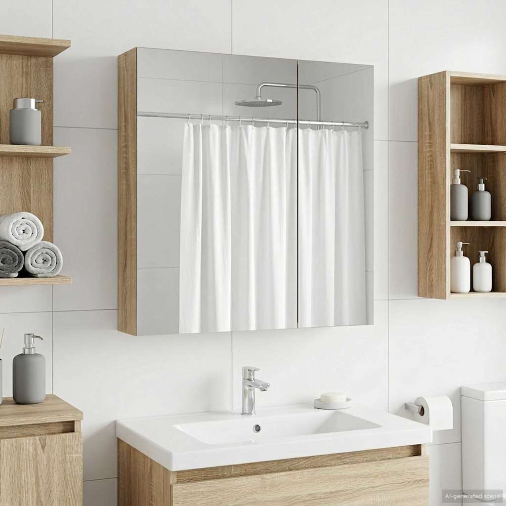 Armario Con Espejo De Baño 60 X 14,5 X 70 Cm