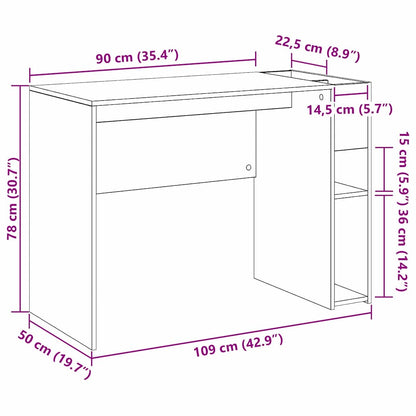 Escritorio Madera De Ingeniería 109 X 50 X 78 Cm
