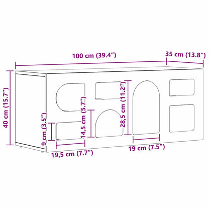 Mueble De Tv 100 X 35 X 40 Cm Madera De Ingeniería