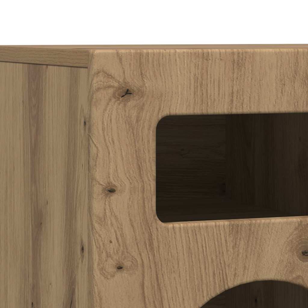 Mueble De Tv Roble Artesanal 80 X 35 X 40 Cm
