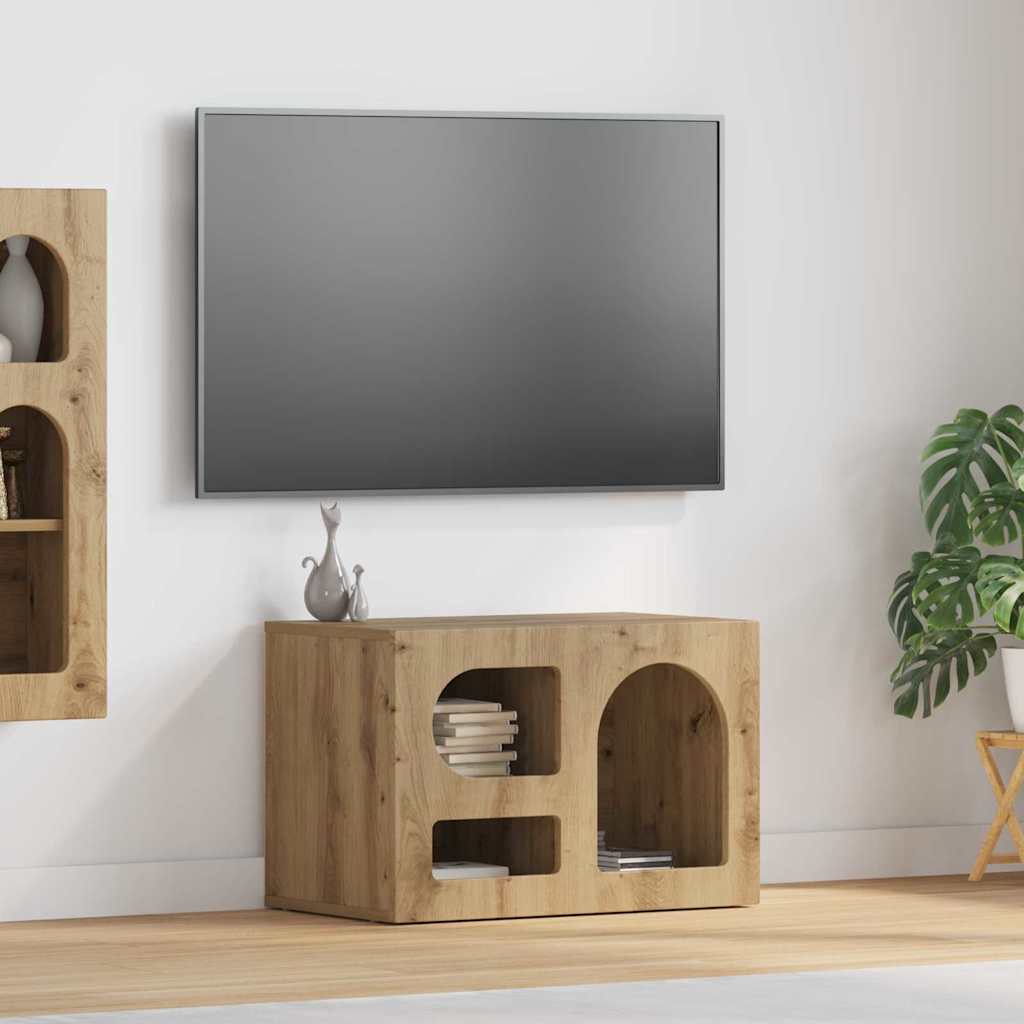 Mueble De Tv Roble Artesanal 60 X 35 X 40 Cm