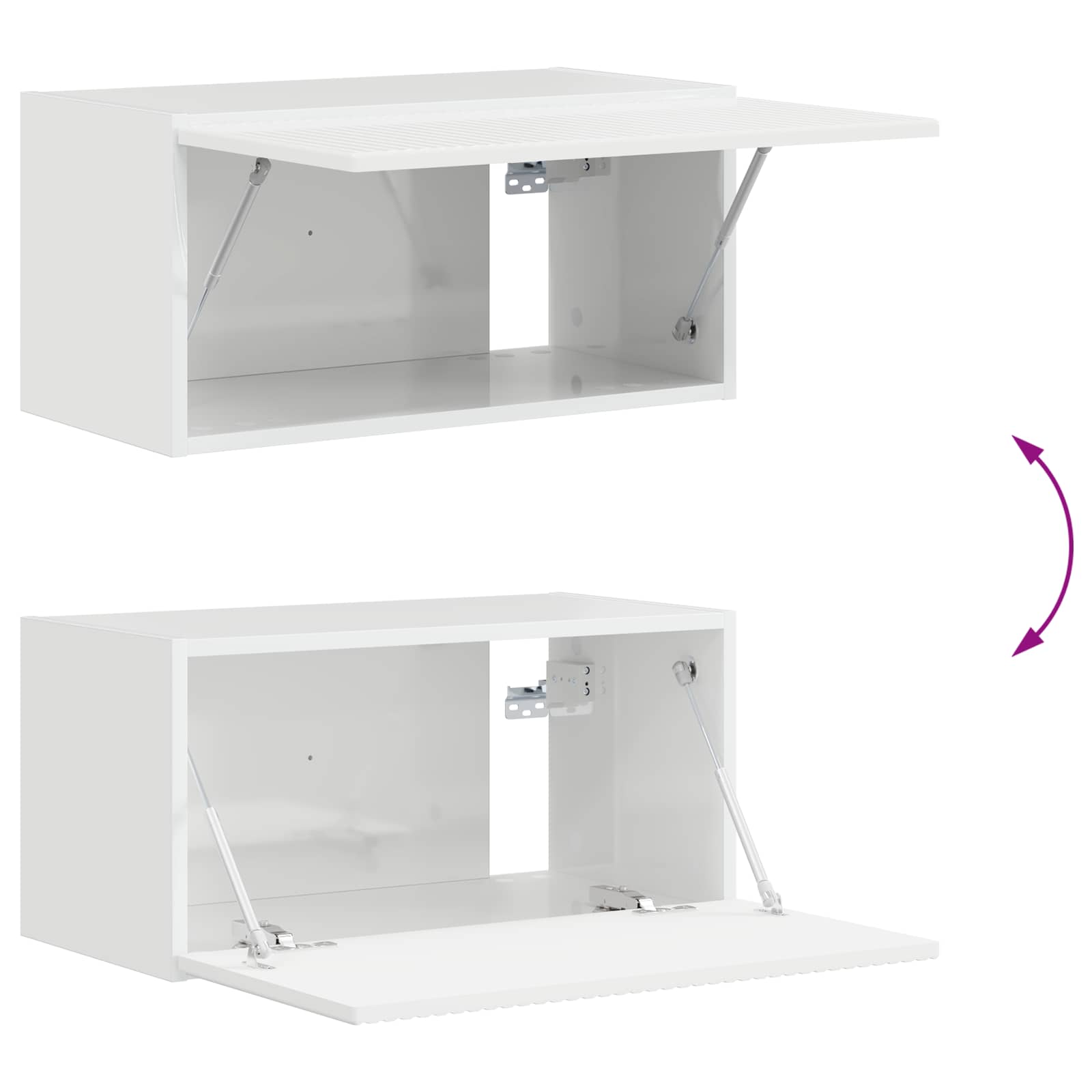Conjunto De Mueble Para Tv De Pared 4 Pcs Madera De Ingeniería