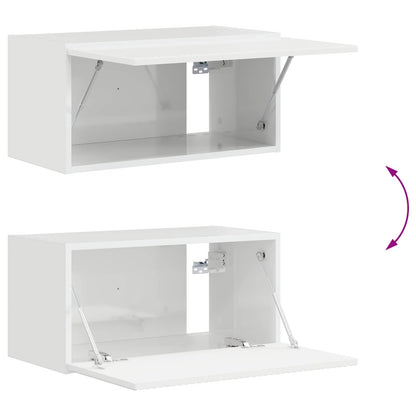 Conjunto De Mueble Para Tv De Pared 4 Pcs Madera De Ingeniería