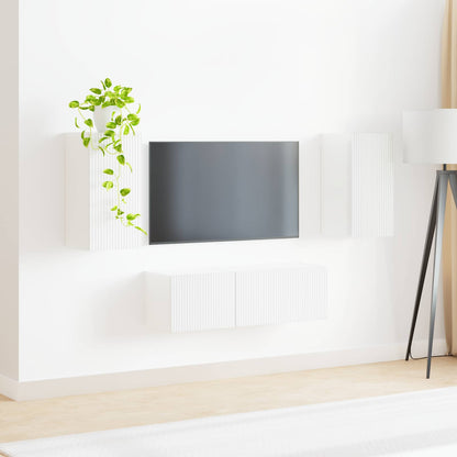 Conjunto De Mueble Para Tv De Pared 4 Pcs