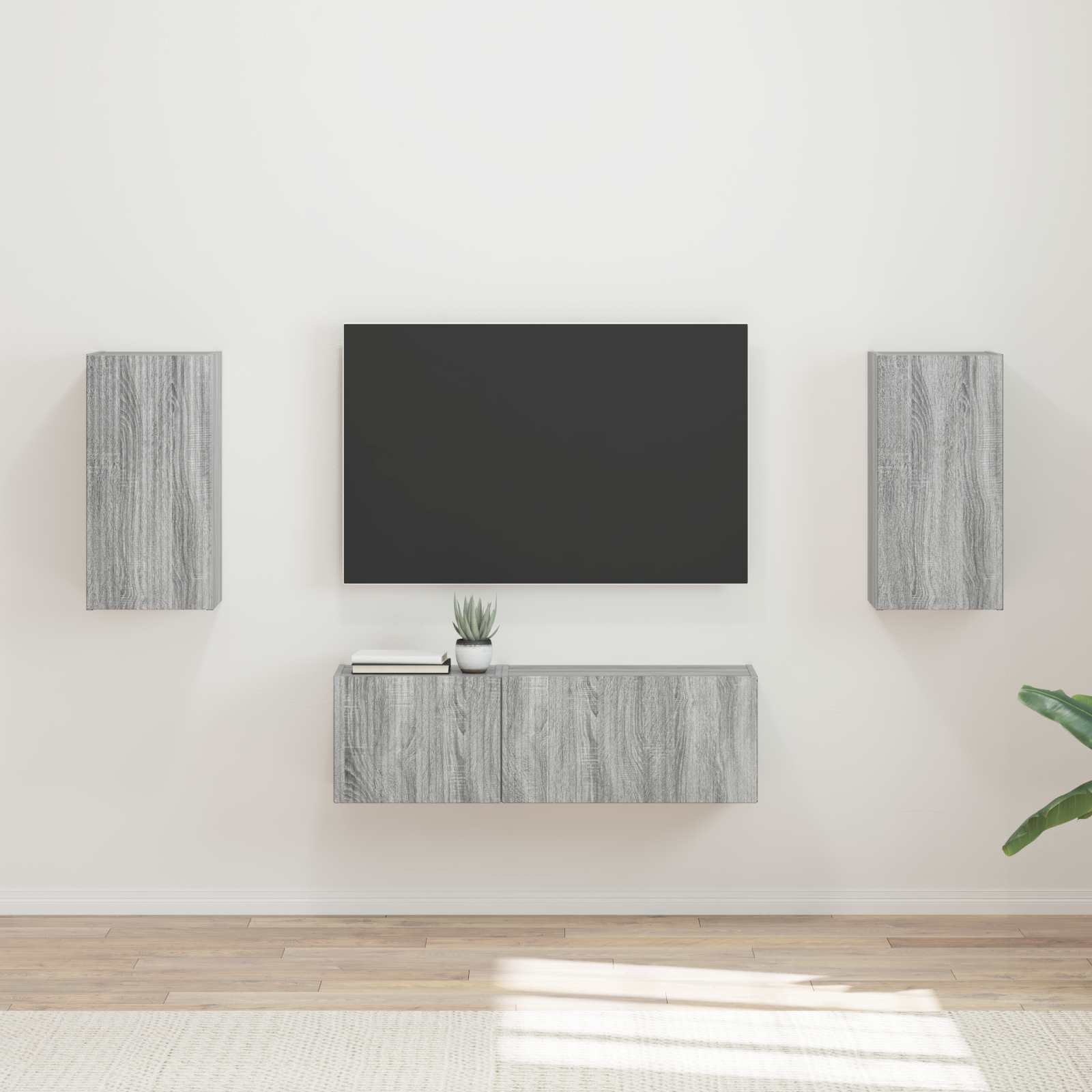 Conjunto De Mueble Para Tv De Pared 4 Pcs