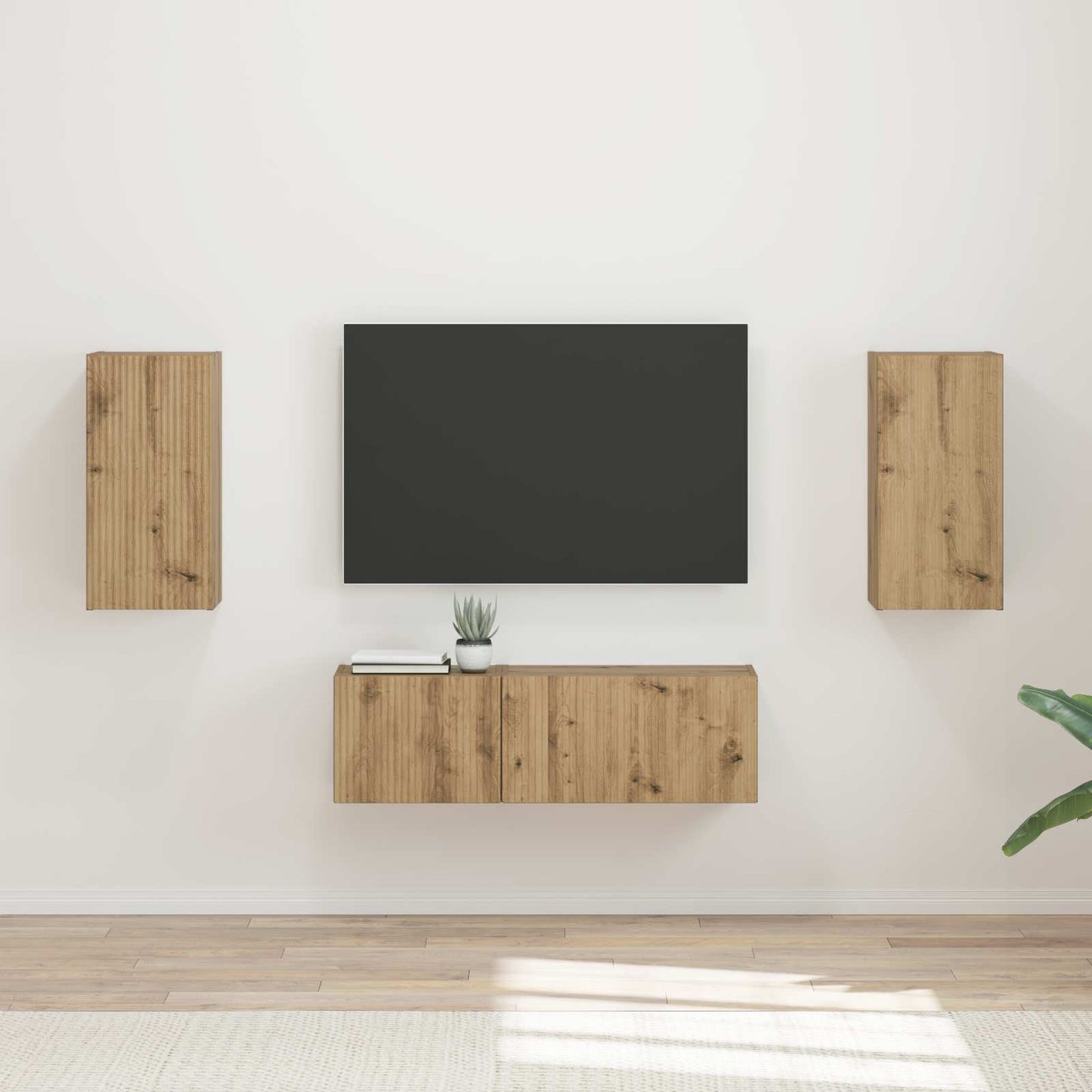 Conjunto De Mueble Para Tv De Pared 4 Pcs