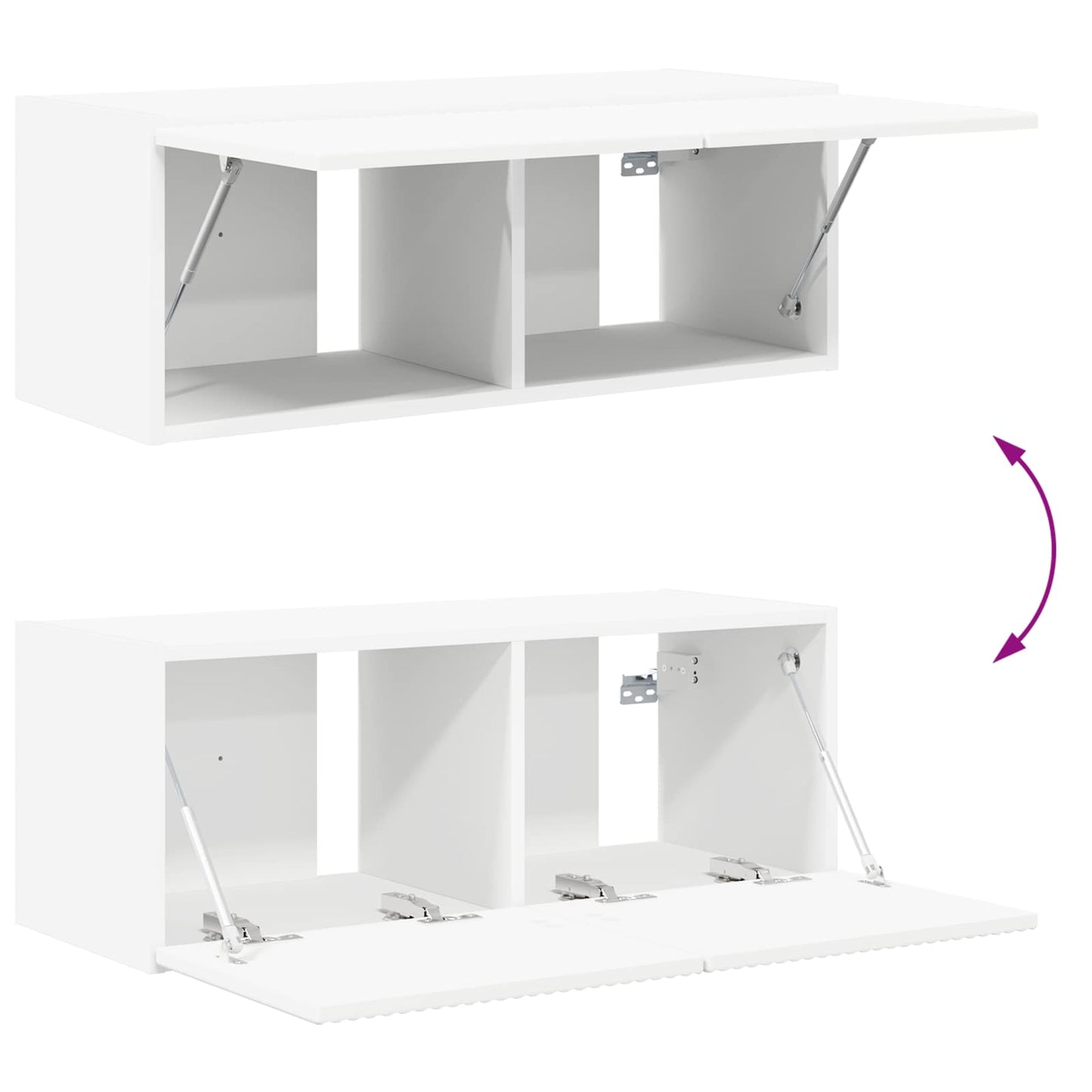 Conjunto De Mueble Para Tv De Pared 4 Pcs Madera De Ingeniería