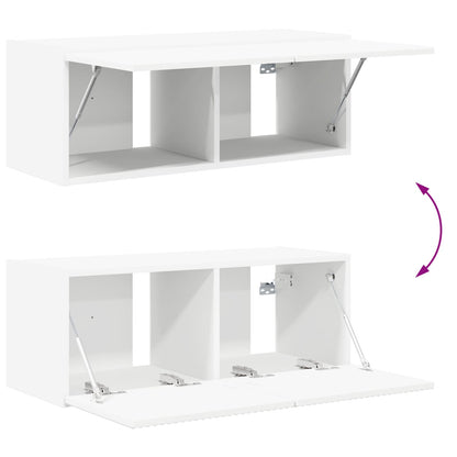Conjunto De Mueble Para Tv De Pared 4 Pcs Madera De Ingeniería