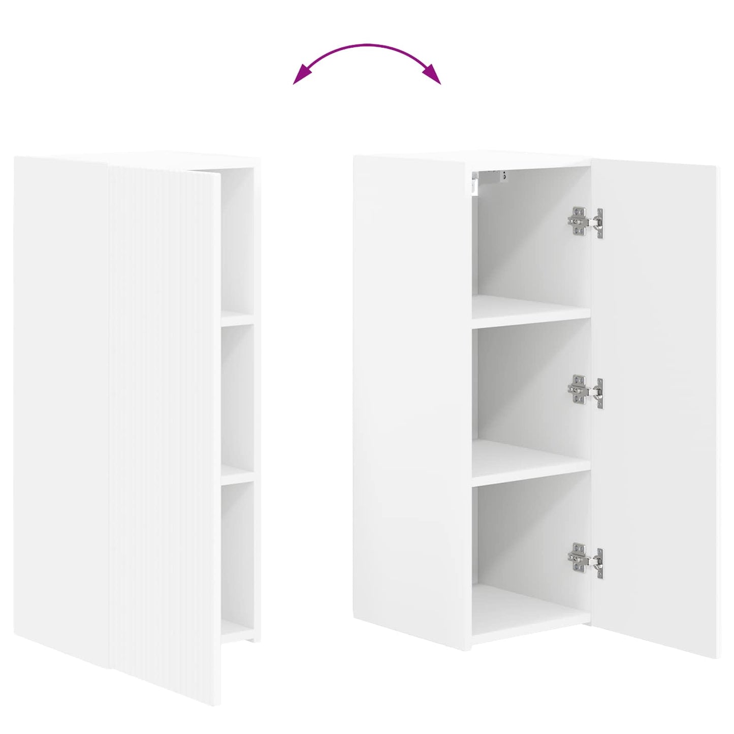 Conjunto De Mueble Para Tv De Pared 4 Pcs Madera De Ingeniería