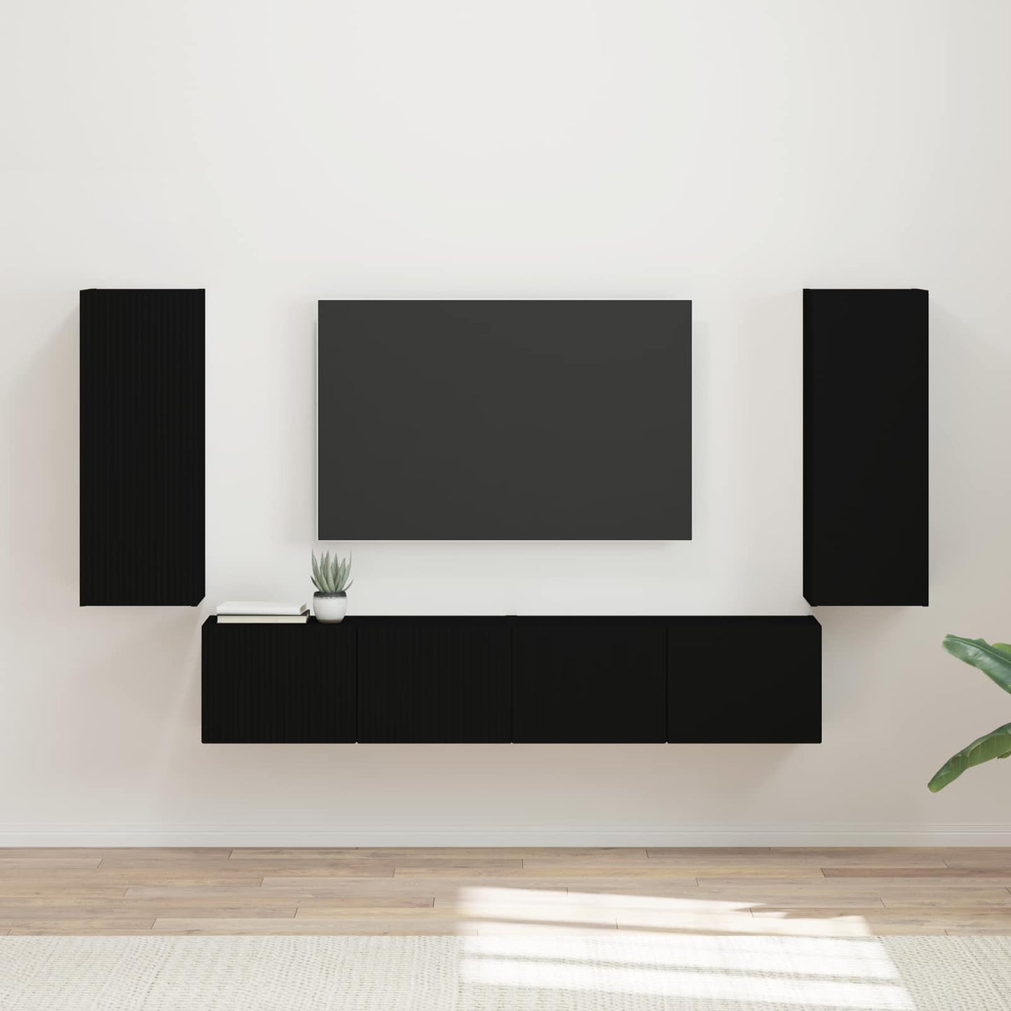 Conjunto De Mueble Para Tv De Pared 4 Pcs