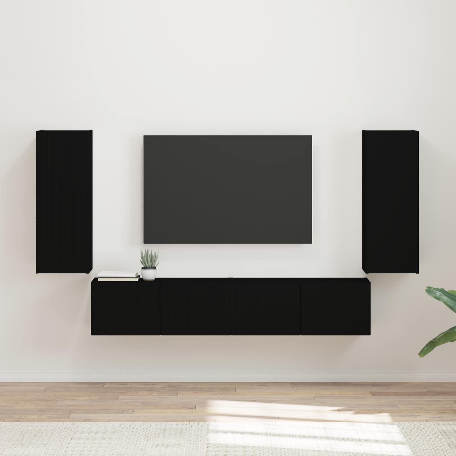 Conjunto De Mueble Para Tv De Pared 4 Pcs