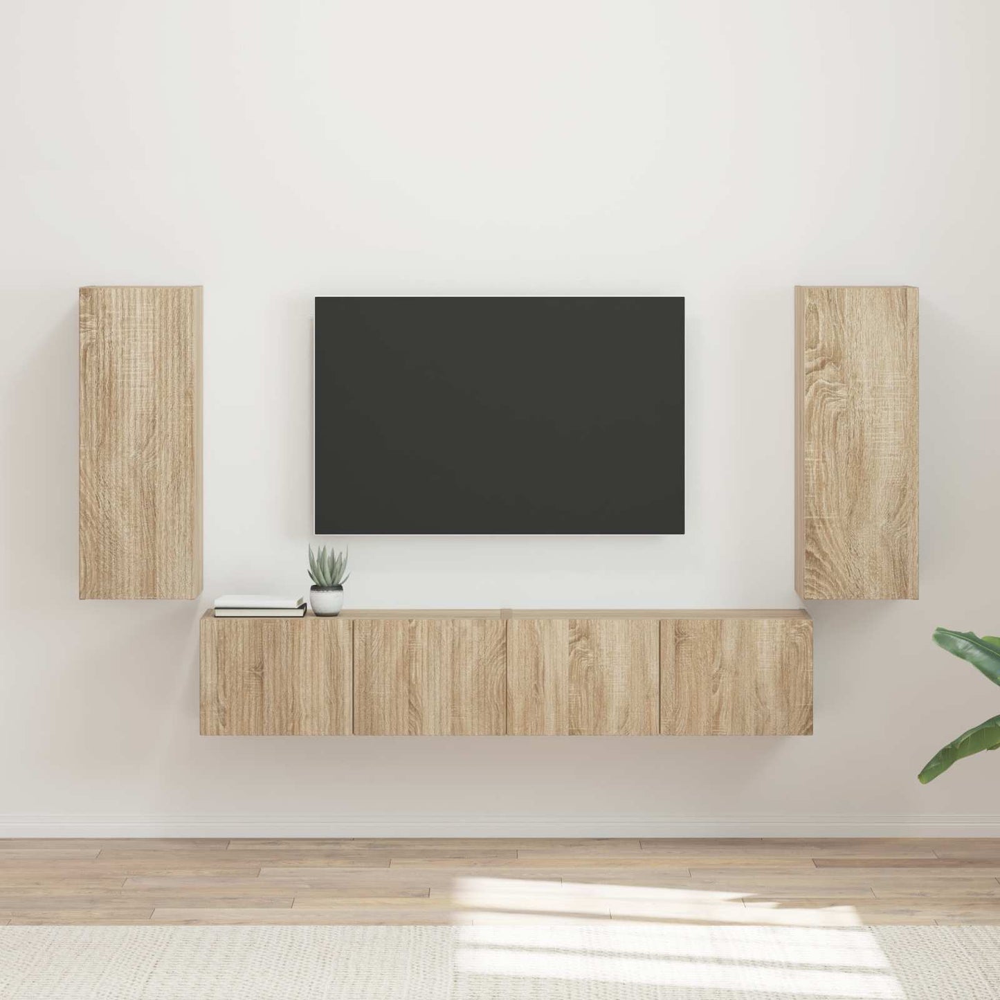 Conjunto De Mueble Para Tv De Pared 4 Pcs