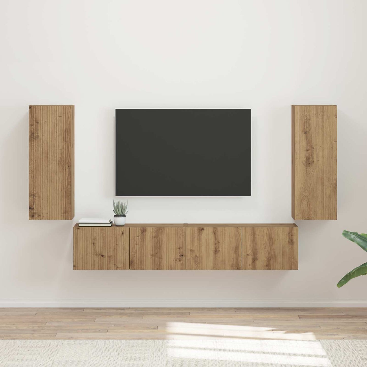 Conjunto De Mueble Para Tv De Pared 4 Pcs