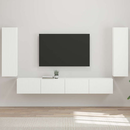 Conjunto De Mueble Para Tv De Pared 4 Pcs 29,5 X 31 X 100 Cm
