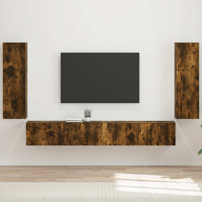 Conjunto De Mueble Para Tv De Pared 4 Pcs 29,5 X 31 X 100 Cm
