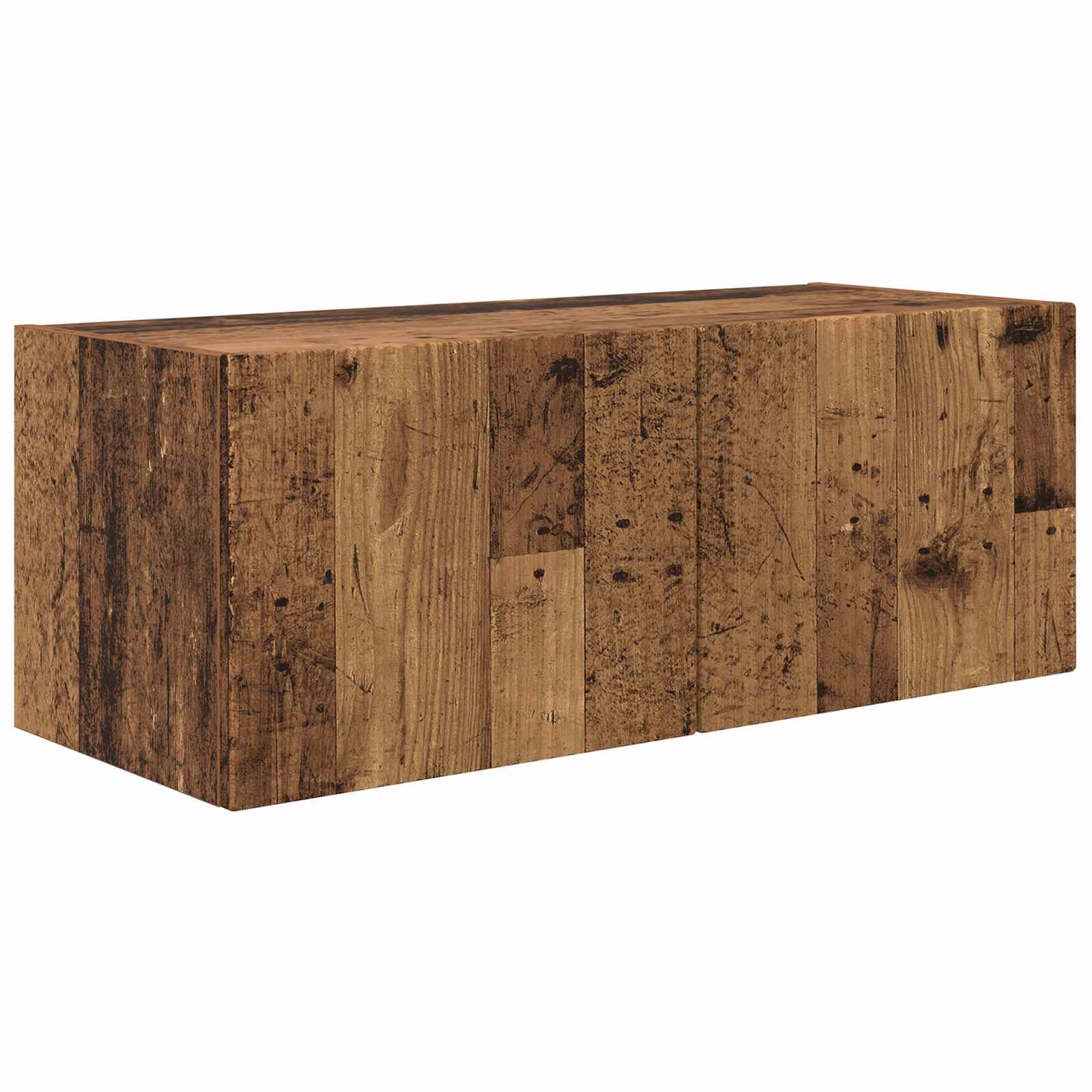 Conjunto De Mueble Para Tv De Pared 4 Pcs Madera Vieja
