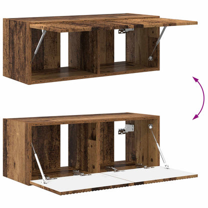 Conjunto De Mueble Para Tv De Pared 4 Pcs Madera Vieja