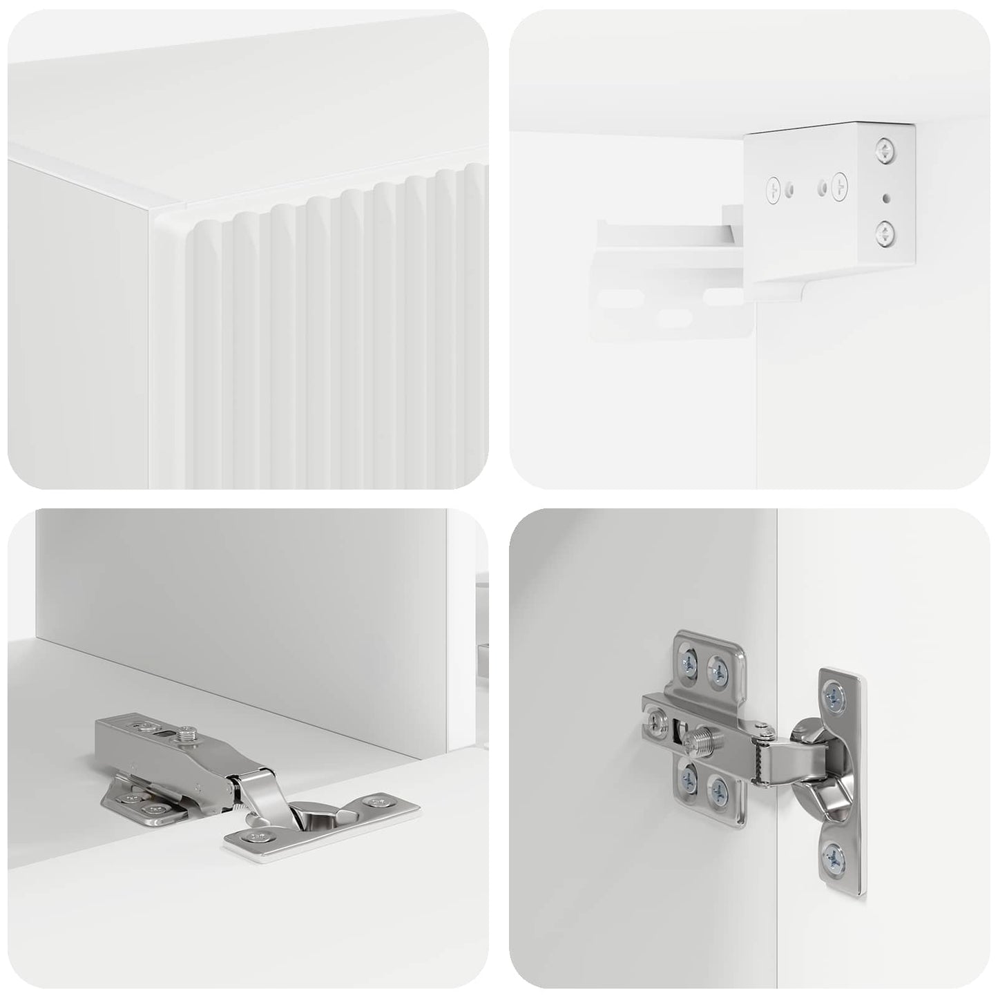 Conjunto De Mueble Para Tv De Pared Montaje En La Pared 6 Pcs