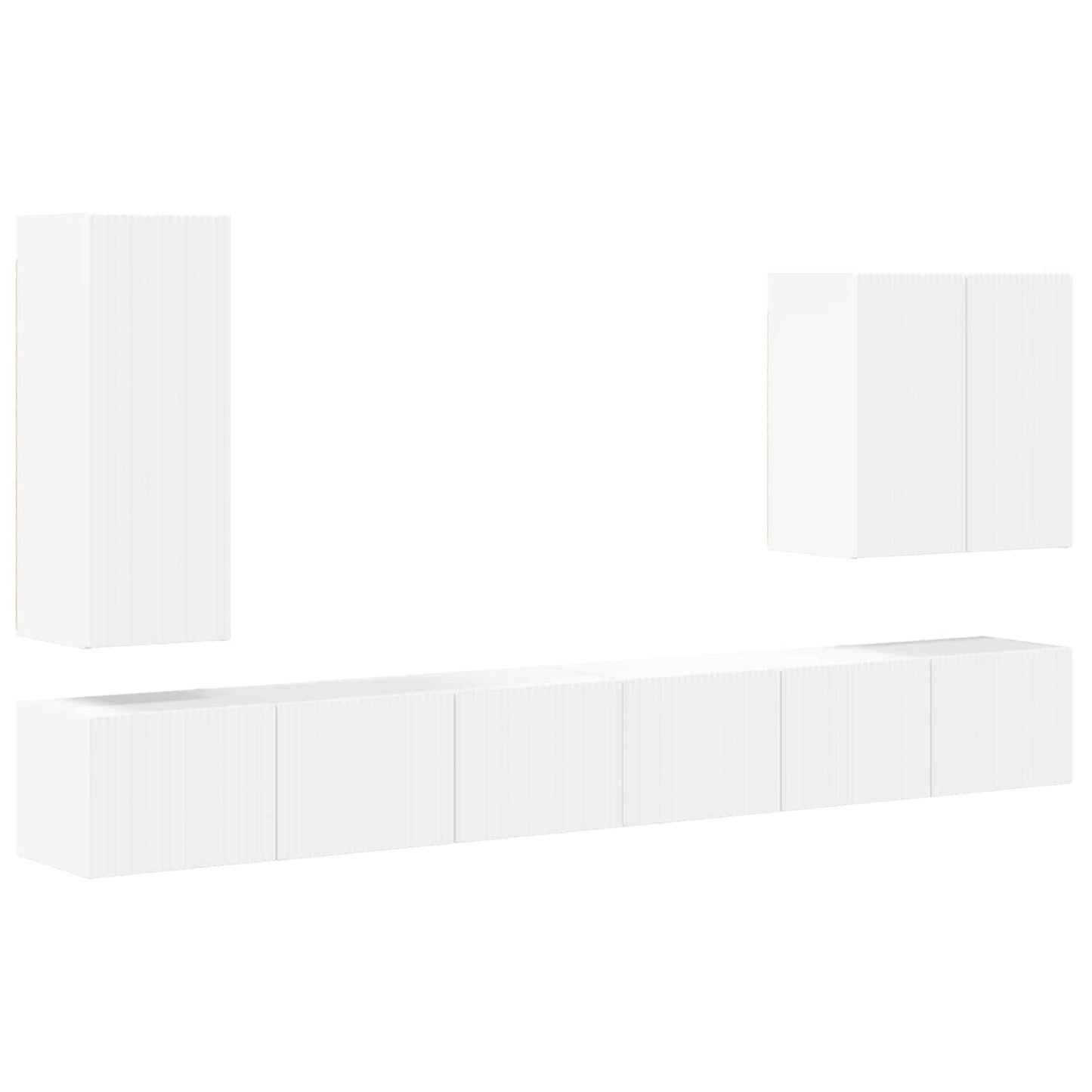 Conjunto De Mueble Para Tv De Pared Montaje En La Pared 6 Pcs