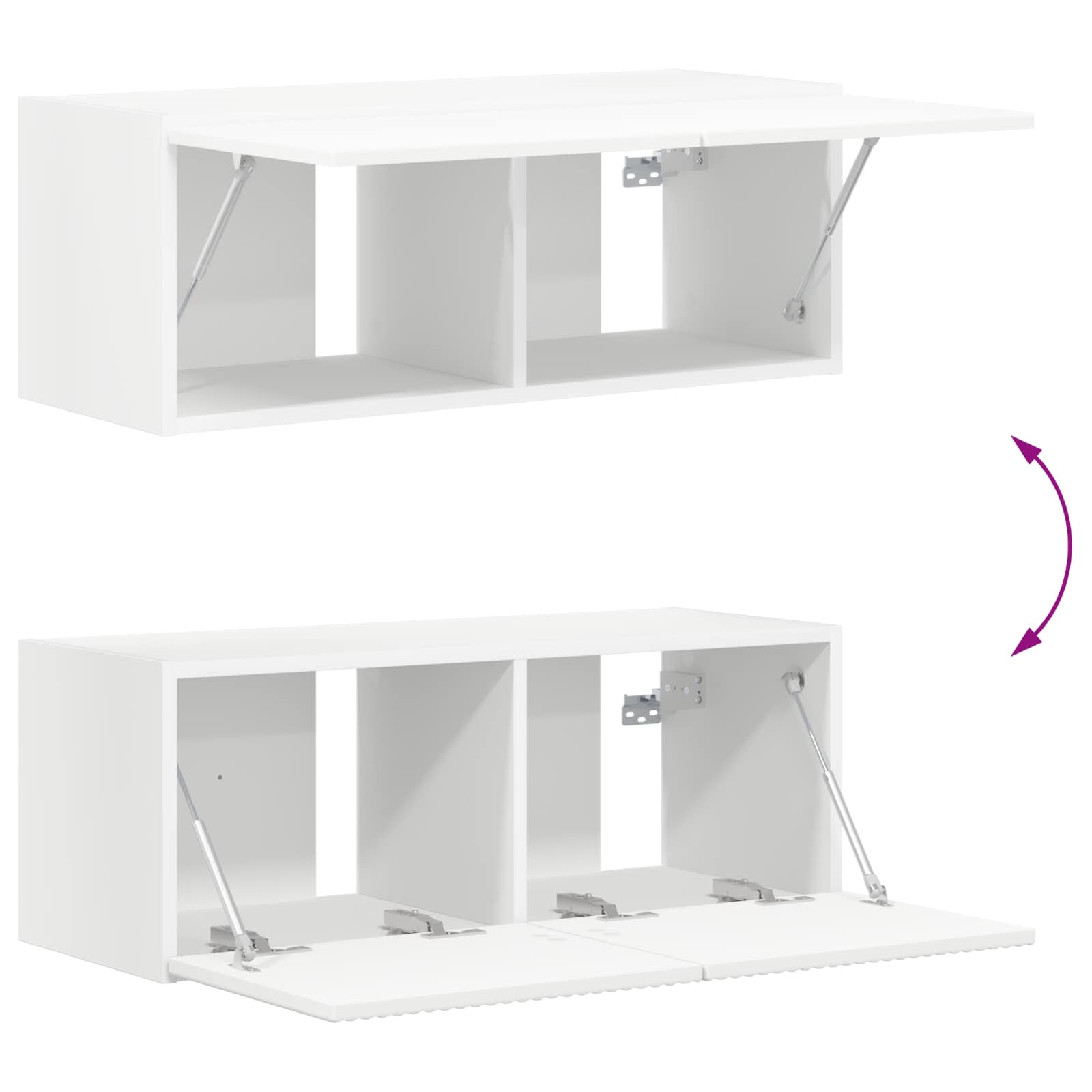 Conjunto De Mueble Para Tv De Pared Montaje En La Pared 6 Pcs