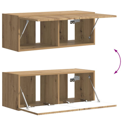 Conjunto De Mueble Para Tv De Pared 6 Pcs Roble Artesanal