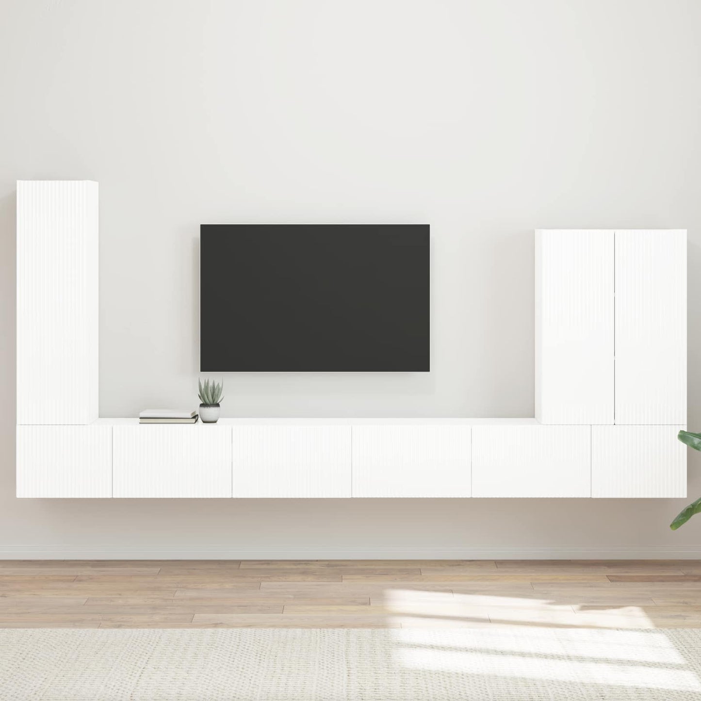 Conjunto De Mueble Para Tv De Pared 6 Pcs