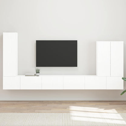 Conjunto De Mueble Para Tv De Pared 6 Pcs