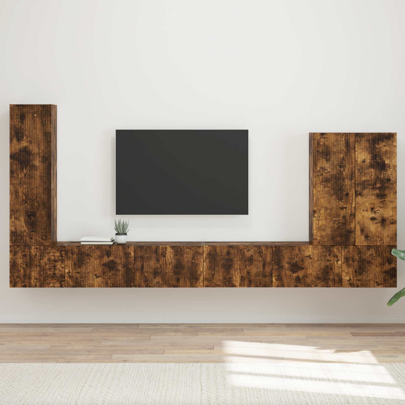 Conjunto De Mueble Para Tv De Pared 6 Pcs