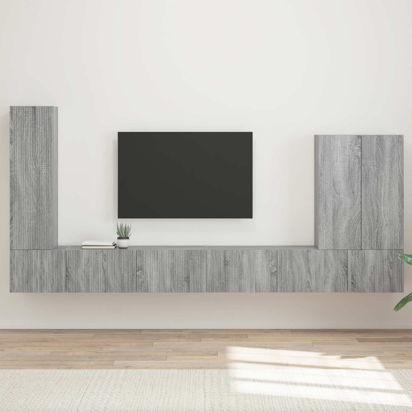 Conjunto De Mueble Para Tv De Pared 6 Pcs