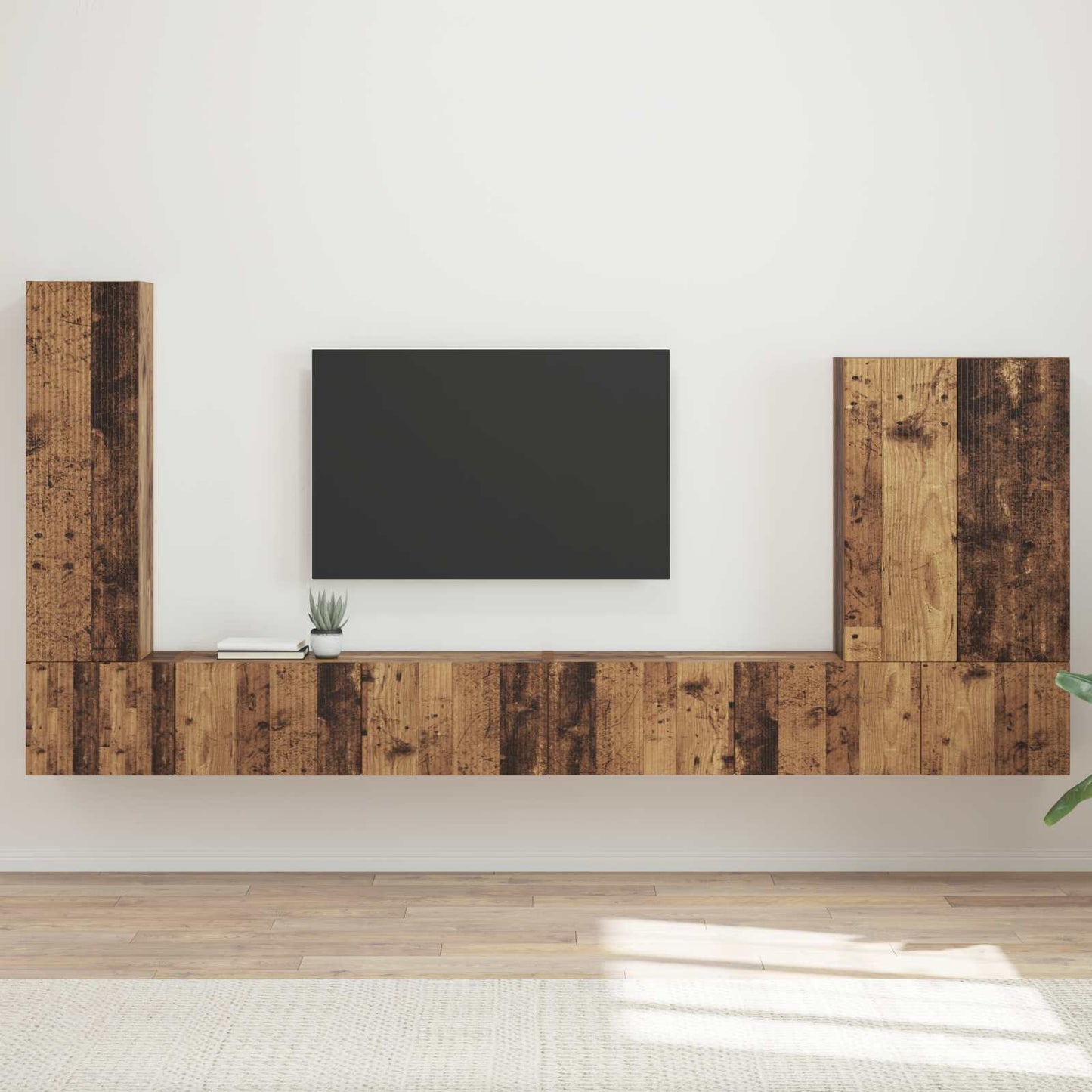 Conjunto De Mueble Para Tv De Pared 6 Pcs