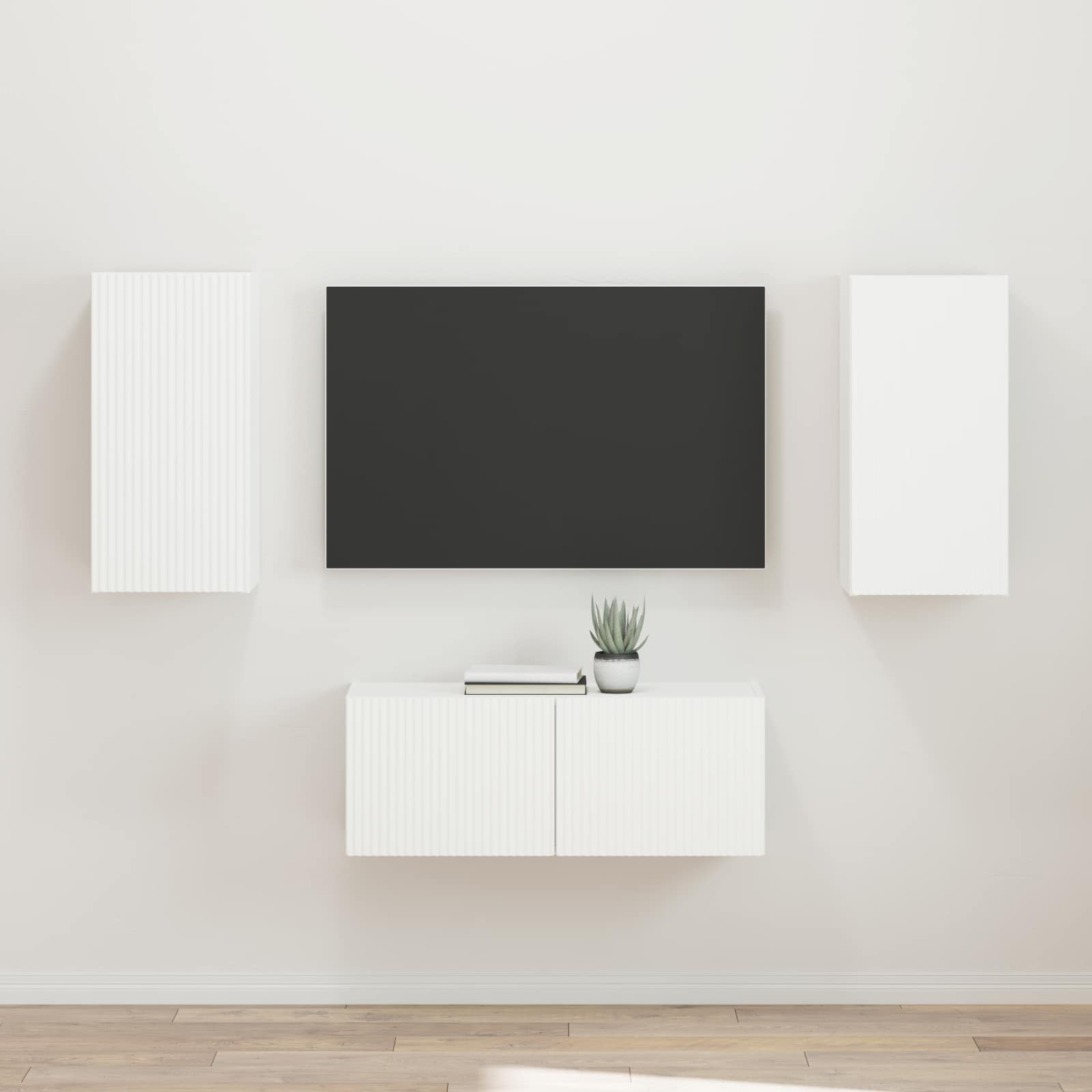 Conjunto De Mueble De Tv 2 Pcs Madera De Ingeniería