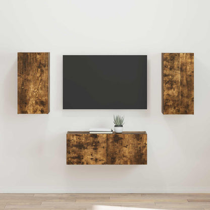 Conjunto De Mueble De Tv 2 Pcs Gris Concreto
