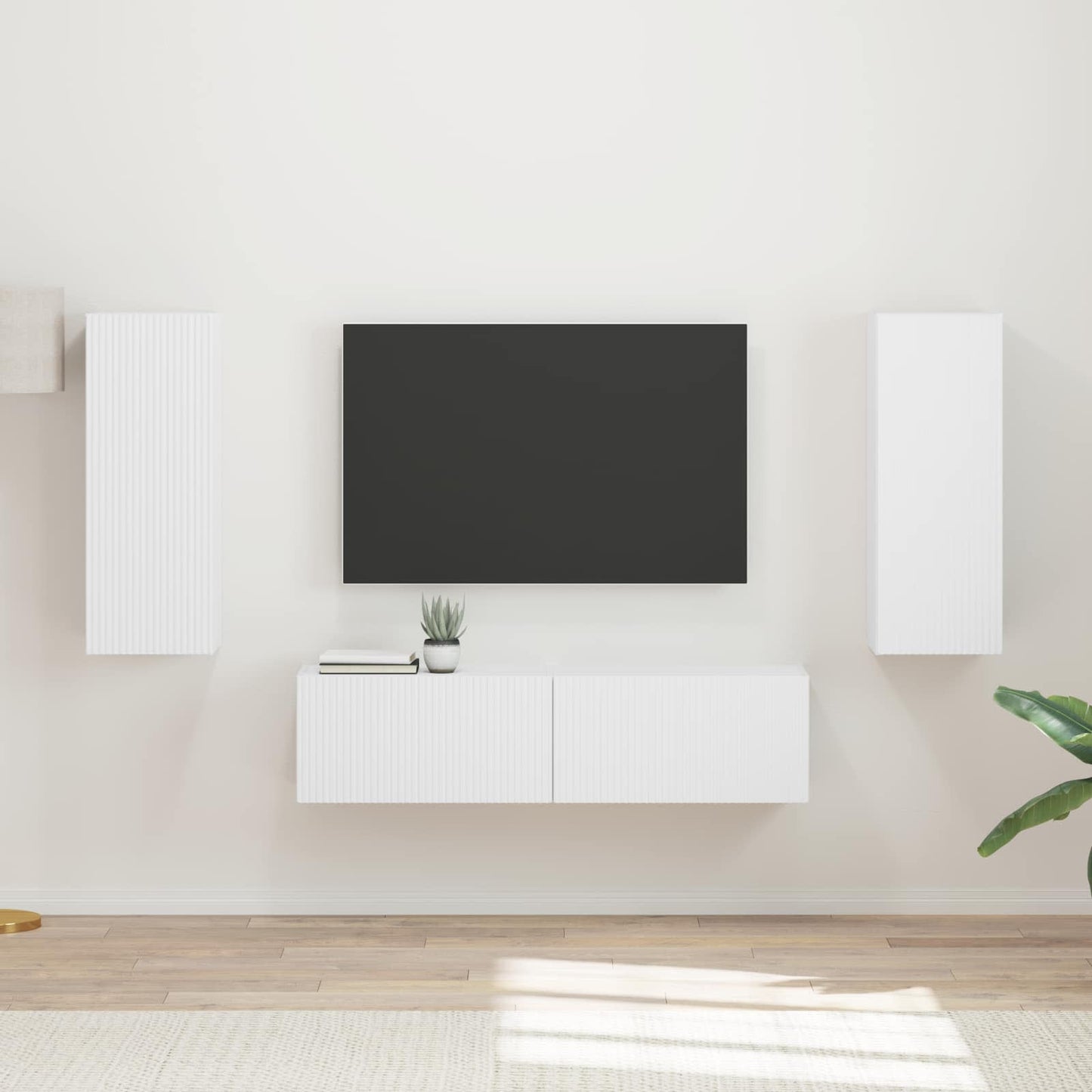 Conjunto De Mueble De Tv 2 Pcs Madera De Ingeniería