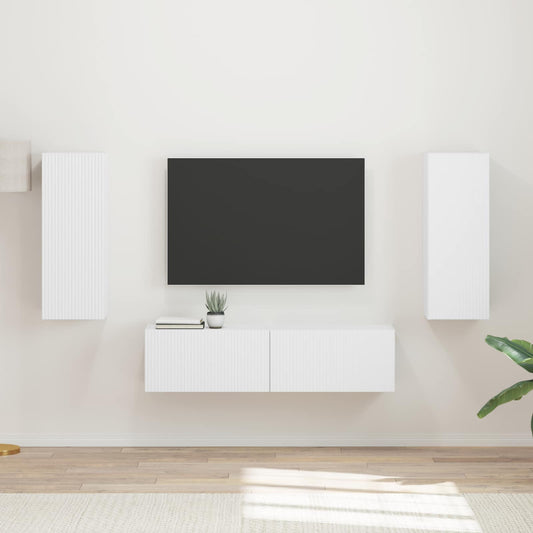 Conjunto De Mueble De Tv 2 Pcs Madera De Ingeniería