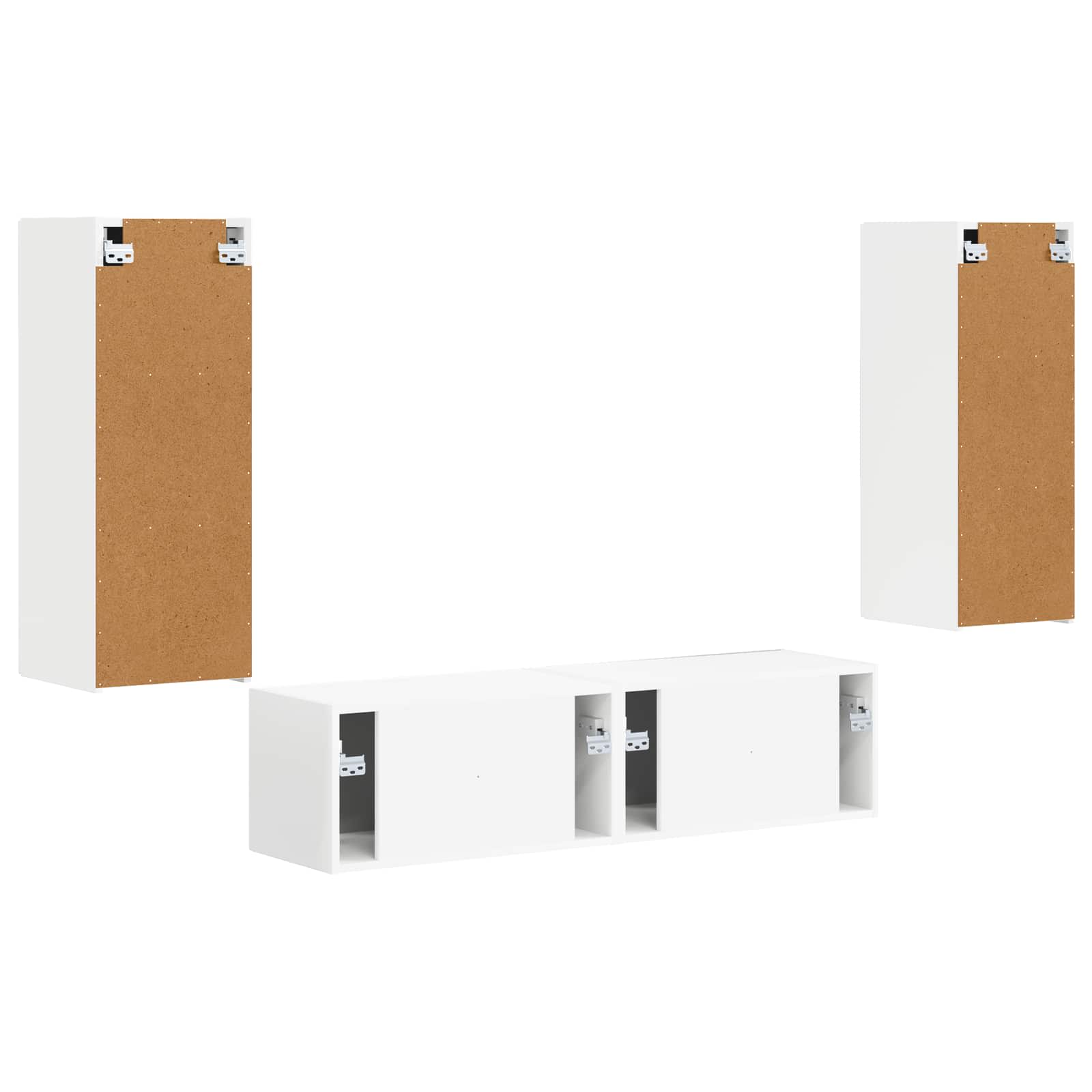 Conjunto De Mueble De Tv 2 Pcs Madera De Ingeniería