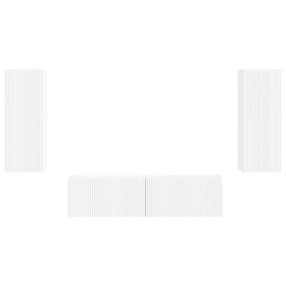 Conjunto De Mueble De Tv 2 Pcs Madera De Ingeniería