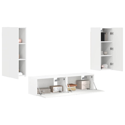 Conjunto De Mueble De Tv 2 Pcs Madera De Ingeniería
