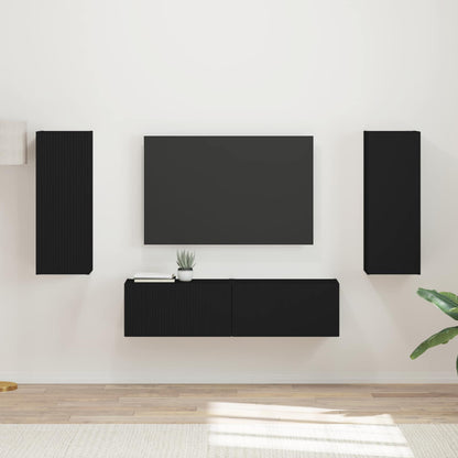 Conjunto De Mueble De Tv 2 Pcs Gris Concreto