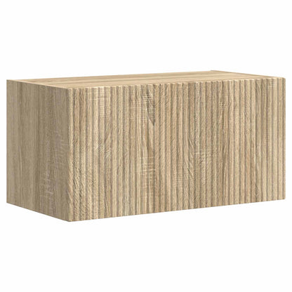 Conjunto De Mueble De Tv Montaje En La Pared 2 Pcs Roble Sonoma