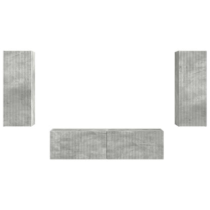 Conjunto De Mueble De Tv 2 Pcs Gris Concreto