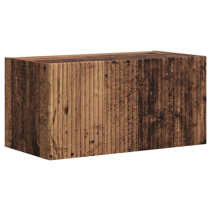 Conjunto De Mueble De Tv Montaje En La Pared 2 Pcs Madera Vieja