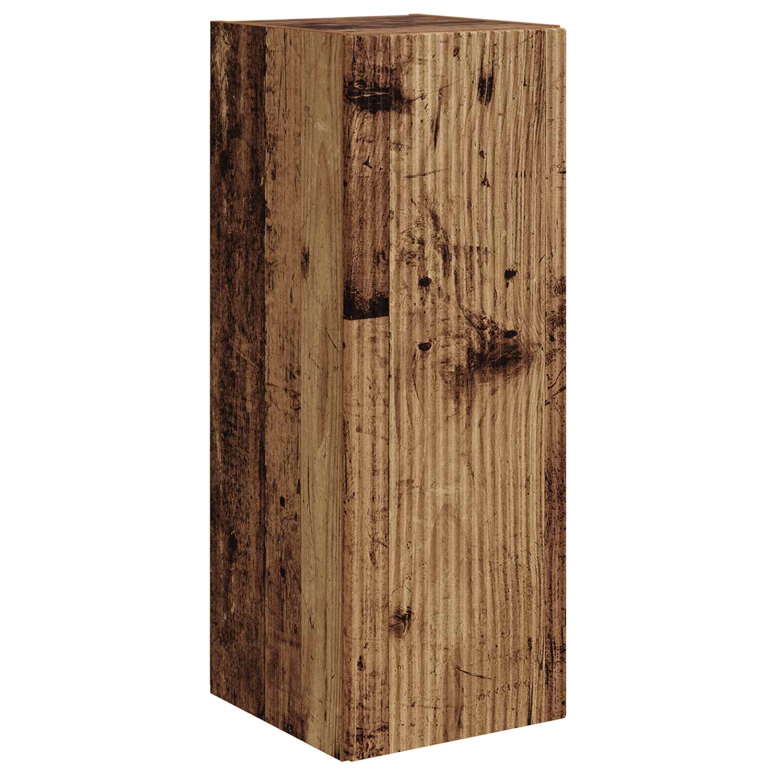 Conjunto De Mueble De Tv Montaje En La Pared 2 Pcs Madera Vieja