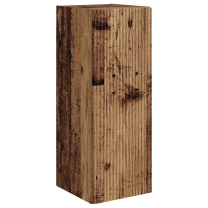 Conjunto De Mueble De Tv Montaje En La Pared 2 Pcs Madera Vieja
