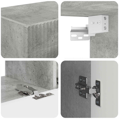 Conjunto De Mueble De Tv 3 Pcs Gris Concreto