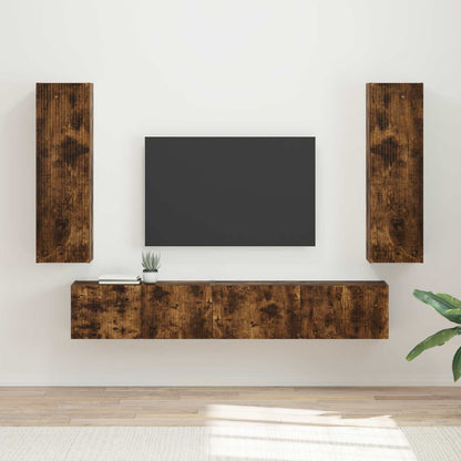 Conjunto De Mueble De Tv 3 Pcs Gris Concreto