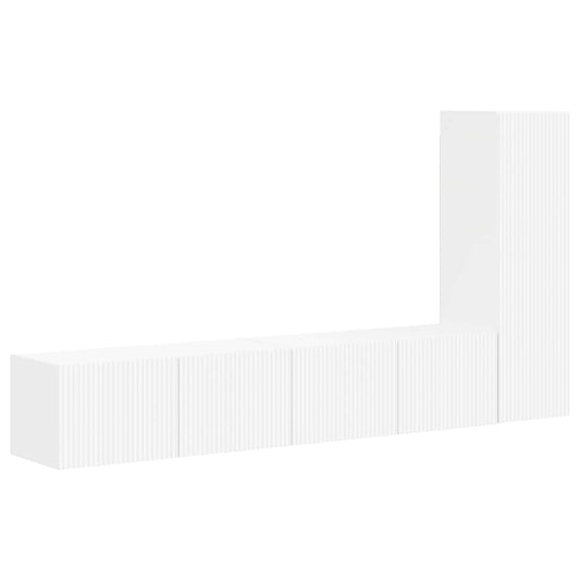 Conjunto De Mueble De Tv 3 Pcs Madera De Ingeniería