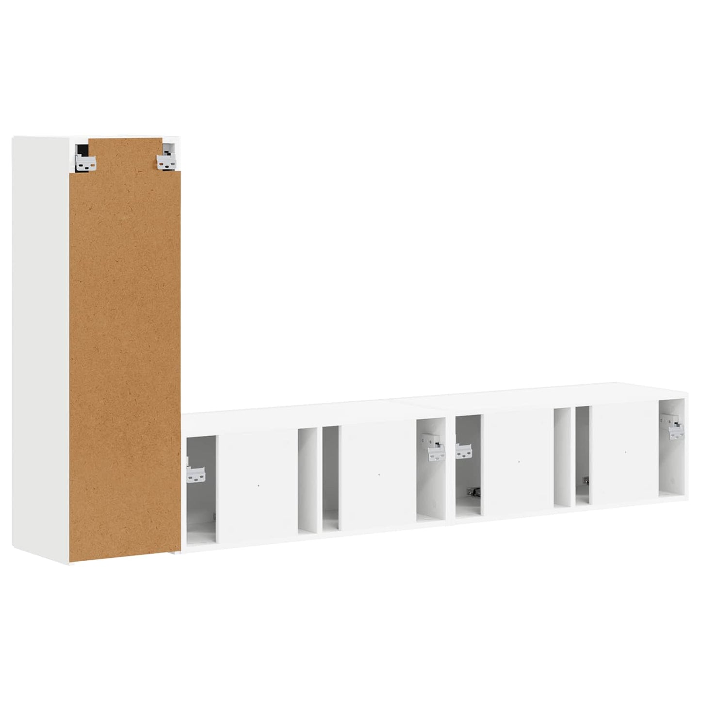 Conjunto De Mueble De Tv 3 Pcs Madera De Ingeniería